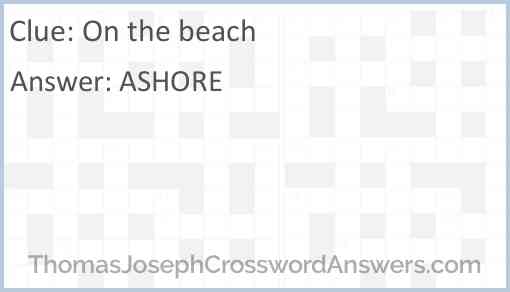 seashore crossword clue