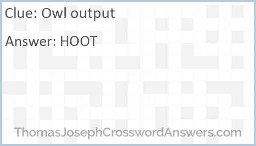Owl output Answer