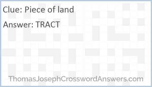 Piece of land Answer