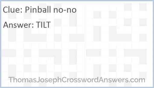 Pinball no-no Answer