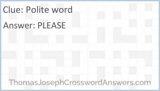 polite essays author crossword clue