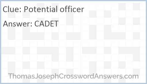 Potential officer Answer