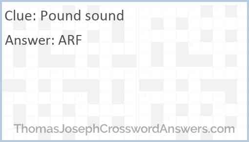 Pound sound Answer