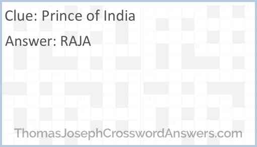 Prince of India Answer