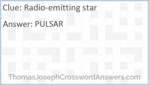 Radio-emitting star Answer