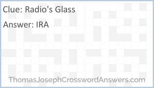 Radio’s Glass Answer