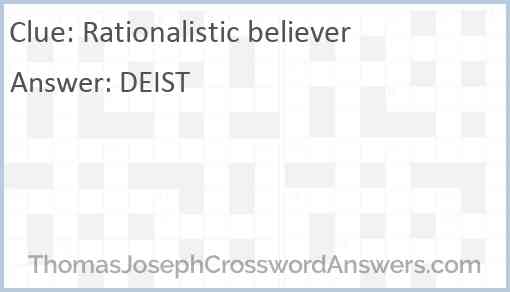 Rationalistic believer Answer