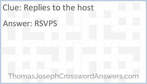 Replies to the host Answer