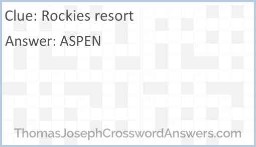 Rockies resort Answer