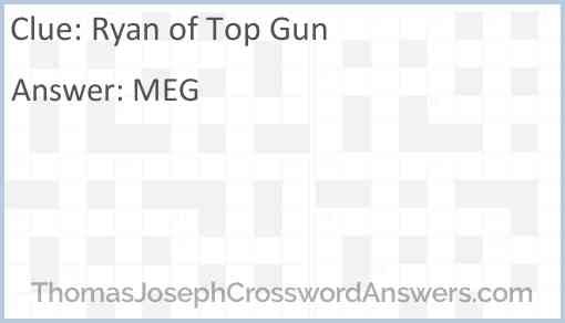 Ryan of “Top Gun” Answer