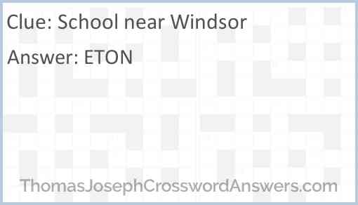 School near Windsor Answer