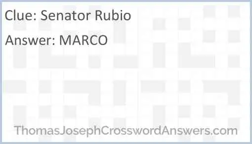 Senator Rubio Answer