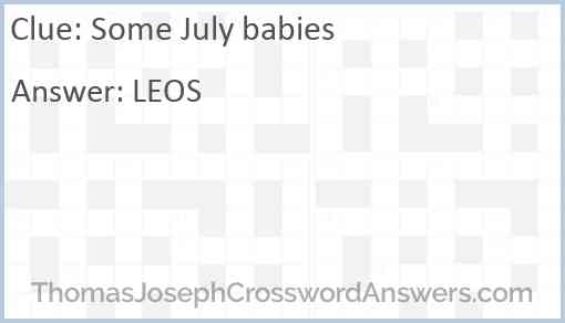 Some July babies Answer