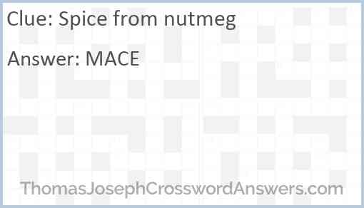 major exporter of nutmeg crossword