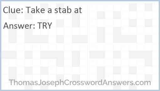 Take a stab at Answer