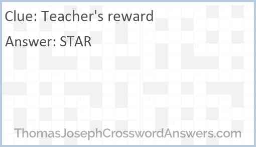 Teacher’s reward Answer