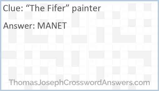 “The Fifer” painter Answer