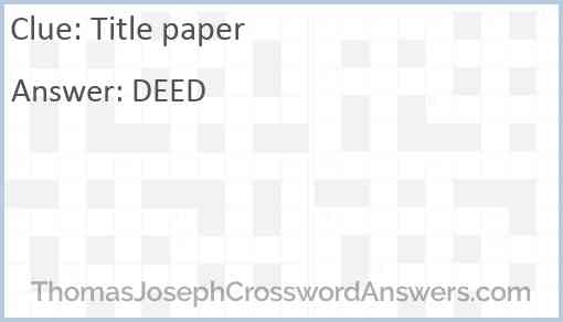 Title paper Answer