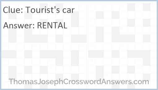 Tourist’s car Answer