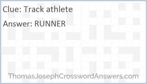 Track athlete Answer
