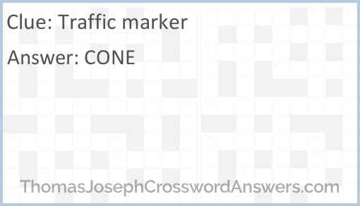 Traffic marker Answer