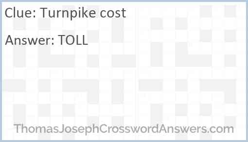 Turnpike cost Answer