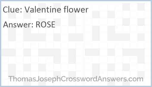 Valentine flower Answer