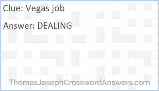 Vegas job Answer