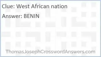 Fünfte Physiker Leninismus west african nation crossword clue treiben