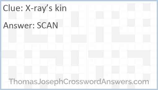 X-ray’s kin Answer