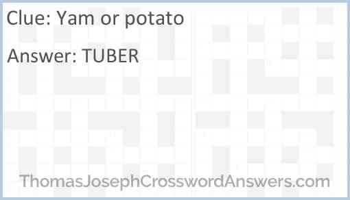 Yam or potato Answer